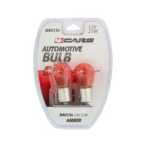 4CARS 12V 21W BAU15s oranžová 2ks (double blister)
