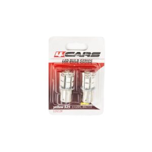 4CARS LED ŽIAROVKA 13LED 12V S25-5050SMD BAU15S ORANŽOVÁ