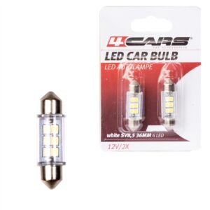 4CARS LED ŽIAROVKA 6LED 12V SV8,5 36MM