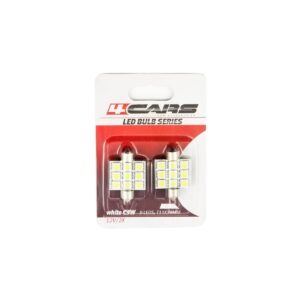 4CARS LED ŽIAROVKA 9LED 12V FESTOON 5050SMD T11X36MM