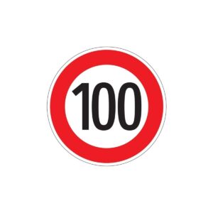 4CARS Samolepiaca značka rýchlosti 100 s priemerom 200mm 2. trieda