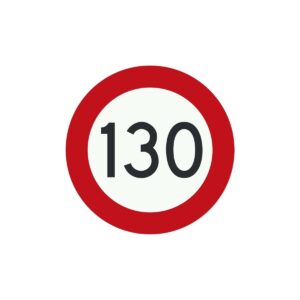 4CARS Samolepiaca značka rýchlosti 130 s priemerom 200mm 2. trieda