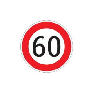 4CARS Samolepiaca značka rýchlosti 60 s priemerom 150mm 2. trieda