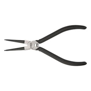 NEO Kliešte na poistné krúžky 140 mm, pevné s vnútorným hrotom, CrMo, rozsah 10 - 25 mm, priemer hrotu 1,5 - 2,0 mm